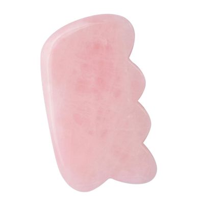 OATIPHO Natural Rose Quartz Gua Sha Board Wave Shape Facial Massage Tool for Women SPA Massage Board for Skincare and Relaxation