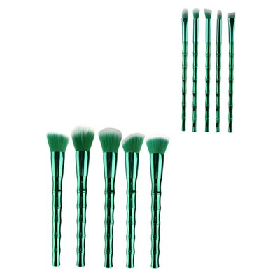 10Pcs Makeup Brush Soft Fibers for Foundation Blush and Powder Application Easy to Clean Smooth Handle for Daily Professional Use Cosmetic Brushes