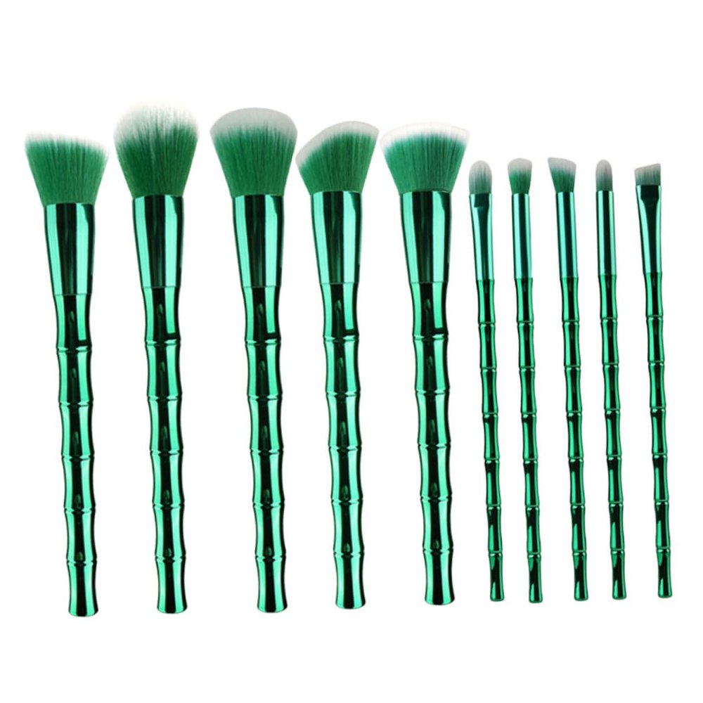 10Pcs Makeup Brush Versatile Cosmetic Brushes for Face Powder Easy to Clean Portable for Daily Makeup Needs Dense Hairs for Application