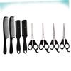 2 Sets Scissors Comb Hair Cutting and Styling Durable Barber Shop Tools Lightweight and Convenient Hair Styling Supplies for Home and Salon Use view 3