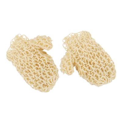 1 pair Exfoliating Gloves for Shower Natural Sisal Bathing Mittens for Deep Cleansing Reusable Spa Scrubbing Gloves for Body Wash for Refreshing Skin Care Routine
