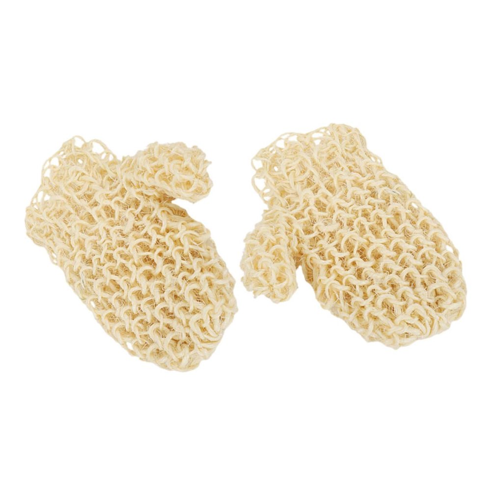 1 pair Exfoliating Gloves for Shower Natural Sisal Bathing Mittens for Deep Cleansing Reusable Spa Scrubbing Gloves for Body Wash for Refreshing Skin Care Routine