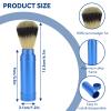 2PCS Travel Shaving Brush, Badger Hair Shaving Brush Aluminum Portable Facial Foaming Grooming Tool for Men Shave Beard Bathroom Supplies view 2