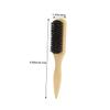 2Pcs Wood Beard Brush for Men Soft Boar Bristle Grooming Tool with Ergonomic Handle for Facial Hair Styling and Cleaning Lightweight and Portable for Home and Travel view 2