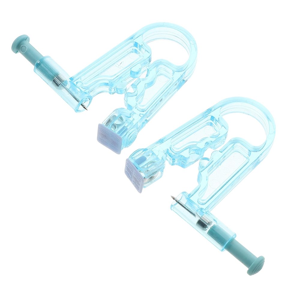 2pcs Self Ear Piercing Tool Kit Lightweight Ear Piercer Machine for Easy Use for All Ages for Home Salon Piercings
