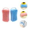 2Pcs Silicone Bath Brush with Hanging Hook Gentle Exfoliating Scrub for Sensitive Skin Durable Silicone Body Scrubber for Comfortable Bath Experience view 4