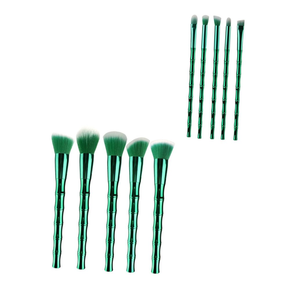 10Pcs Makeup Brush Kit Cosmetic Brushes for Foundation Eye Shadows and More Teen Easy to Clean and Portable