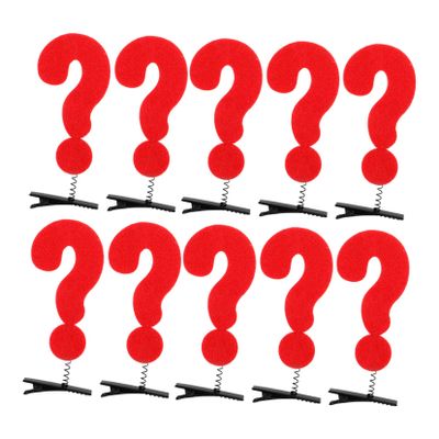 10Pcs Unique Question Mark Hair Clips for Fun Hair Barrettes for Parties Festivals Everyday Use Durable Versatile Hair Accessories for All Hair Types