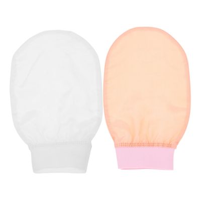 2pcs Korean Exfoliating Gloves Turkish Bath Mitts for Deep Cleansing Dead Skin Removal Scrub Cloth for Travel Daily Skincare Routine