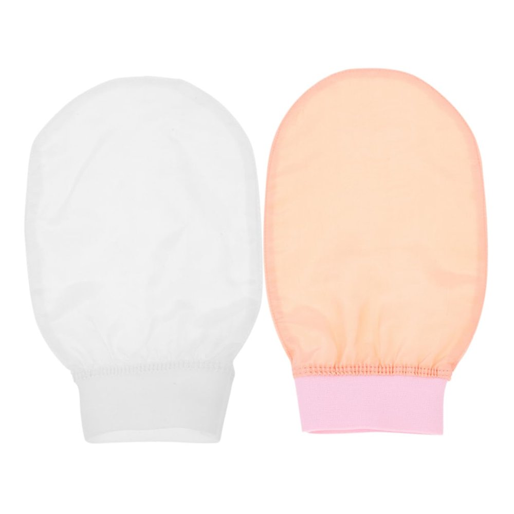 2pcs Korean Exfoliating Gloves Turkish Bath Mitts for Deep Cleansing Dead Skin Removal Scrub Cloth for Travel Daily Skincare Routine
