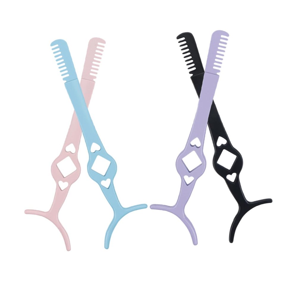 4Pcs Eyelash Tweezers Professional Lash Clamp with Comb Durable and Vibrant Colors for Easy Curling and Makeup Application