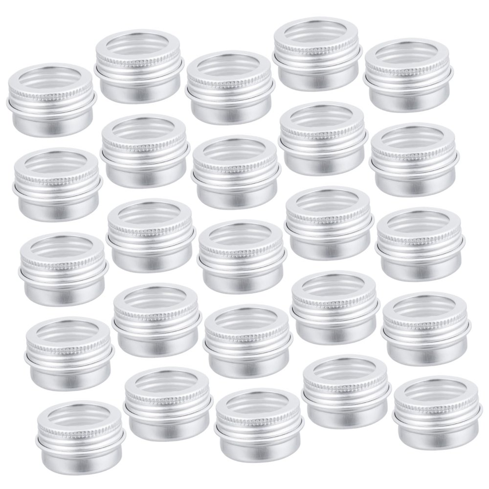 15Pcs Jars with Clear Screw Lid Lightweight Travel Containers for Ointments Lip Balms and Beauty for Camping Trips and Storage