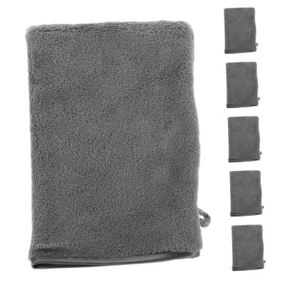 Beaupretty 6Pcs Reusable Makeup Remover Mitts Super Absorbent Soft Fiber Face Towels European Style Bath Accessories for and Chic