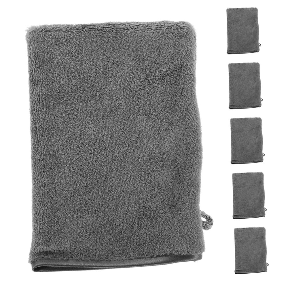 Beaupretty 6Pcs Reusable Makeup Remover Mitts Super Absorbent Soft Fiber Face Towels European Style Bath Accessories for and Chic