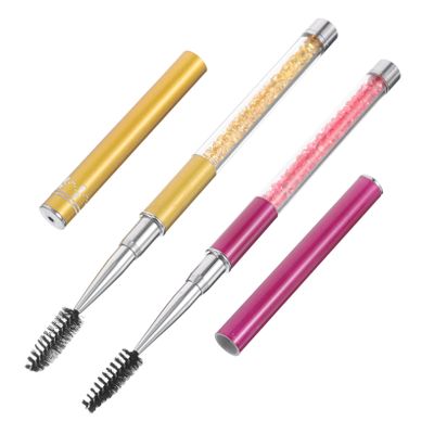 2Pcs Eyelash Applicator Brush with Covers Spiral Lash Wands for Brow Shaping Gentle Care for Types Portable Makeup Tool for Stunning Volume and Easy Curling