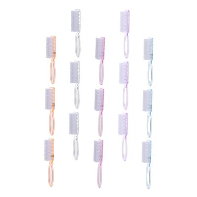 15Pcs Nail Cleaning Brushes Wear Resistant Nail Art Cleaning Tools with Comfortable Handle for Nail Salons and DIY Manicure Nail Art Enthusiasts