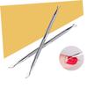 CALLARON 1Pc Double End Stainless Steel Nail Cuticle Pusher Tool for Manicure and Pedicure Care Dual Ended Cuticle Cleaner for Shaping and Trimming for Professional and Home Use view 2