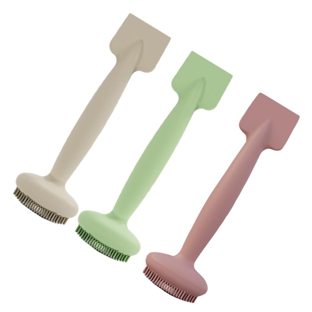 BATHVEVE 3Pcs Silicone Face Scrubber Applicators Dual-Head Exfoliating Mask Brush Set for Women Portable Beauty Tool for Face Masks and Creams