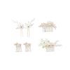 6Pcs Wedding Hair Combs Pearl Flower Bridal Hair Accessories for Stunning Hairstyles Durable Design for Weddings and Special Occasions view 1
