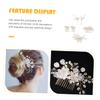 6Pcs Wedding Hair Combs Pearl Flower Bridal Hair Accessories for Stunning Hairstyles Durable Design for Weddings and Special Occasions view 3