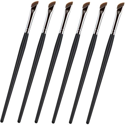 6Pcs Angled Makeup Brush for Women Eyeliner Eye Shadow Concealer Brushes for Effortless Application Ergonomic Design for Home Travel