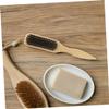 2Pcs Boar Bristle Beard Brush with Ergonomic Wooden Handle Comb for Gentle Grooming and Hair Styling for Home Travel Use view 3