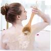 2Pcs Dry Brush Gentle Exfoliating Body Scrubber with Soft Boar Bristles for Bath Shower Ergonomic Design for Improved Skin Skin Types view 4
