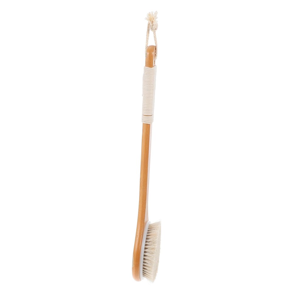 1Pc Long Handle Shower Brush Soft Bristles Back Scrubber for Gentle Cleaning for Body Exfoliation Skin Health for Elderly Use