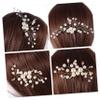 2Pcs Bridal Hair Side Comb Clips with Bling Rhinestones and Pearls Elegant Headdress Hair Accessories for Wedding Party Lightweight Design for Brides and Special view 4