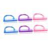 6Pcs Nail Dust Cleaner Unique Handle Nail Brush for Easy Nail Removal and Portable Fingernail Scrub Tool for Manicure Compact and Convenient for Travel view 1