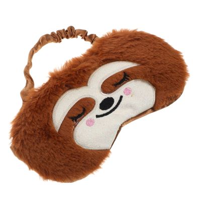 Animal Sleep Mask: Cute Sloth Plush Sleeping Mask Soft Fluffy Blindfold Eye Cover for Kids Girls Boys Travel Nap Night Relaxation