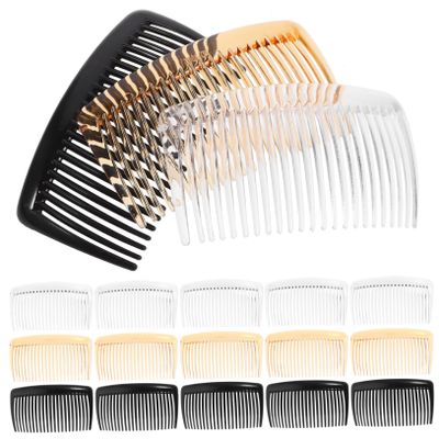 36Pcs French Side Hair Combs Multi Tooth Styling Combs for Women DIY Hair Accessories for Updos Bridal Veils and Creative Projects Transparent