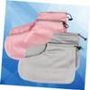 2 Pair Thermal Insulation Foot Cover of Cotton Heat Retaining Foot Straps for Beauty Salons Light Pink Grey Elastic Band Durable Easy to Clean Essential for Pedicure and view 2
