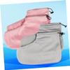 2 Pair Thermal Insulation Foot Cover of Cotton Heat Retaining Foot Straps for Beauty Salons Light Pink Grey Elastic Band Durable Easy to Clean Essential for Pedicure and view 3