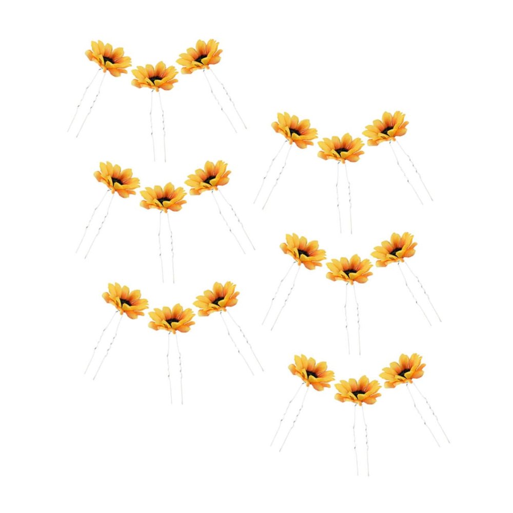 25pcs Daisy Hair Pins: Sunflower Daisy Bridal Floral Hair Fork Clips Headpieces for Wedding Bridesmaids Festival Party Decorations