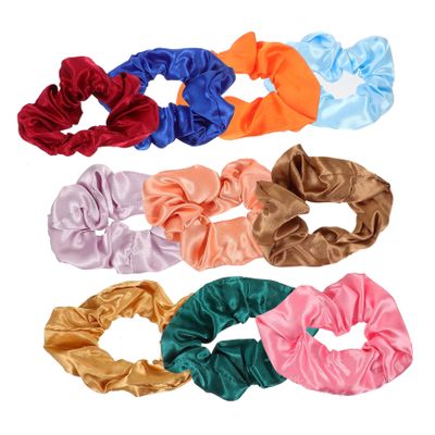 10Pcs Solid Color Hair Ties Durable Ponytail Holders Hair Rings for Women and Chic Hair Accessories for Daily Wear and Special Occasions