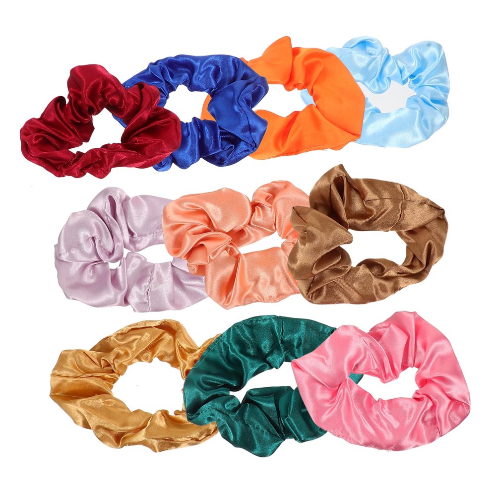 10Pcs Solid Color Hair Ties Durable Ponytail Holders Hair Rings for Women and Chic Hair Accessories for Daily Wear and Special Occasions