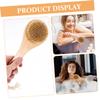Head Exfoliating Bath Brush with Soft Bristles Gentle Massage Shower Brush with Comfortable Wooden Handle for Skin Cleaning and Relaxation view 2
