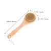 Head Exfoliating Bath Brush with Soft Bristles Gentle Massage Shower Brush with Comfortable Wooden Handle for Skin Cleaning and Relaxation view 3
