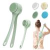 Electric Body Brush Back Scrubber for Shower, Silicone Body Spin Scrubber Shower Brush Cleaner with Long Handle, Rechargeable Bath Brush with 4 Heads for Men and Women, Waterproof Long Dual Power view 1