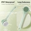 Electric Body Brush Back Scrubber for Shower, Silicone Body Spin Scrubber Shower Brush Cleaner with Long Handle, Rechargeable Bath Brush with 4 Heads for Men and Women, Waterproof Long Dual Power view 4