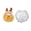 2Pcs Xmas Themed Cartoon Bath Flowers for Soft Exfoliating Bath Balls Comfortable Skin Scrubber for Holiday Showers Safe for Family Use view 1