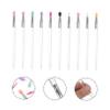Beaupretty 10pcs Glitter Eyeshadow Brush Set Handle and Silicone Lip Brush for Women Versatile Makeup Tool for Eye and Lip Makeup view 2