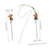 2pcs Metal Hair Stick: Chinese Hair Chopsticks Japanese Stick Pin With Tassels Bun Holders For Women And Girls For Weddings And Parties view 2