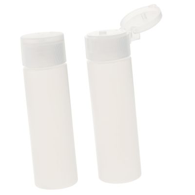 Healeved 2Pcs Travel Cosmetic Bottles Refillable Liquid Dispenser Compact Flip Top Design for Creams Lotions and More Lightweight Pe Material for Easy Packing