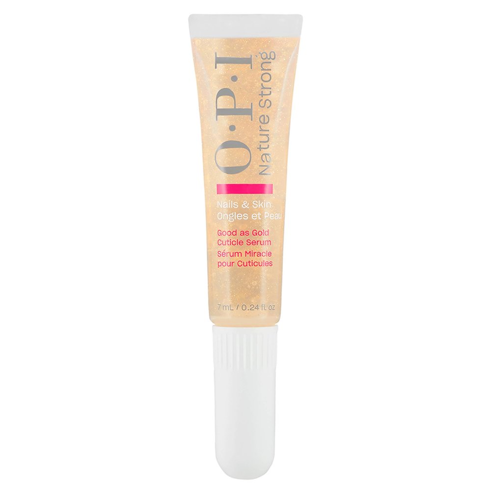 OPI Nature Strong Nails & Skin - Good as Gold Cuticle Serum | Hydrating Gel Serum to Soften & Sooth Cuticles On-The-Go | Enriched with Skin-Smoothing Emollients | 0.24 Fl Oz | 7 mL