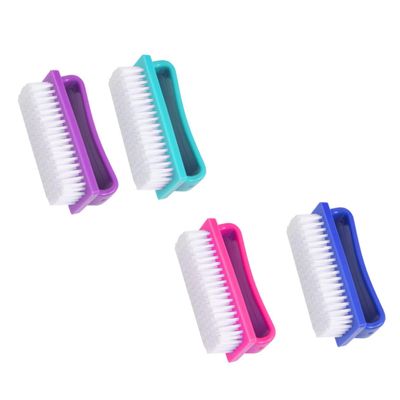 GALPADA 4Pcs Large Nail Brush Set for Manicure Multi-Functional Fingernail Cleaning Brushes Stiff Bristles for Home and Salon Use Random Color