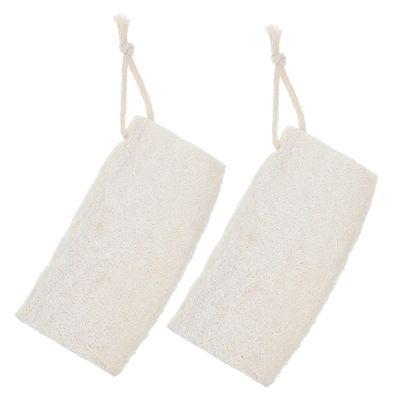 2Pcs Natural Loofah Bath Scrubber for Exfoliating Shower Soft and Lightweight for Daily Skin Care Long for Friends and Family