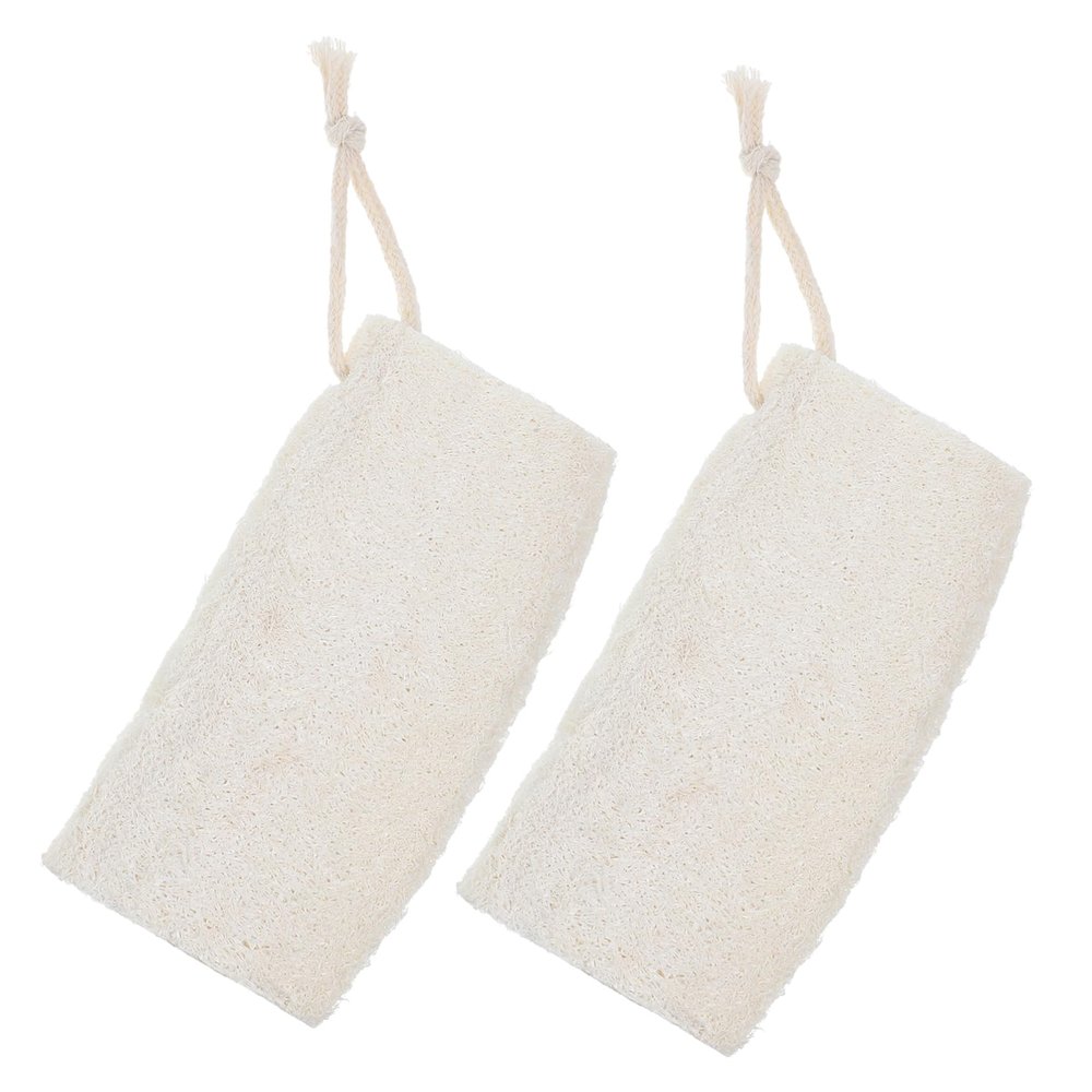 2Pcs Natural Loofah Bath Scrubber for Exfoliating Shower Soft and Lightweight for Daily Skin Care Long for Friends and Family