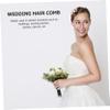 1Pc Bride Hair Comb Elegant Wedding Headdress Accessories for Photography Lightweight Comfortable for Parties Special Occasions Design view 2